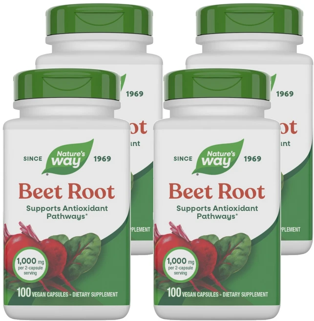 네이쳐스웨이 비트 루트 500mg 베지테리안 캡슐, 100정, 4개 - 쿠팡