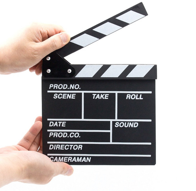 오토케 A11 무비 슬레이트 클래퍼 보드 개인방송장비 영화 소품 영상 생방송 녹화 유튜브 아프리카 VLOG, 옵션3) AC-A11(목재S 블랙), 1개