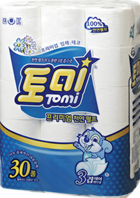 동방제지 토미 프리미엄 천연펄프 3겹 화장지 30m, 30개입, 3개