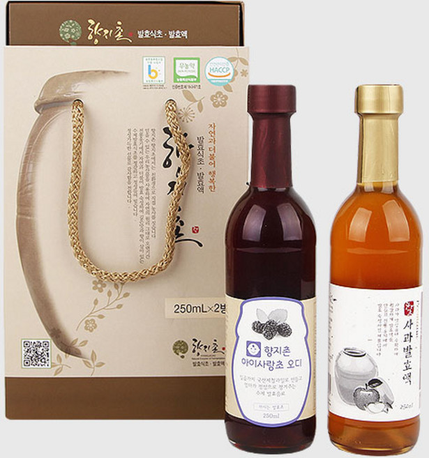 향지촌 간편2종세트2호 아이랑 /아이사랑초 오디+사과발효원액, 250ml