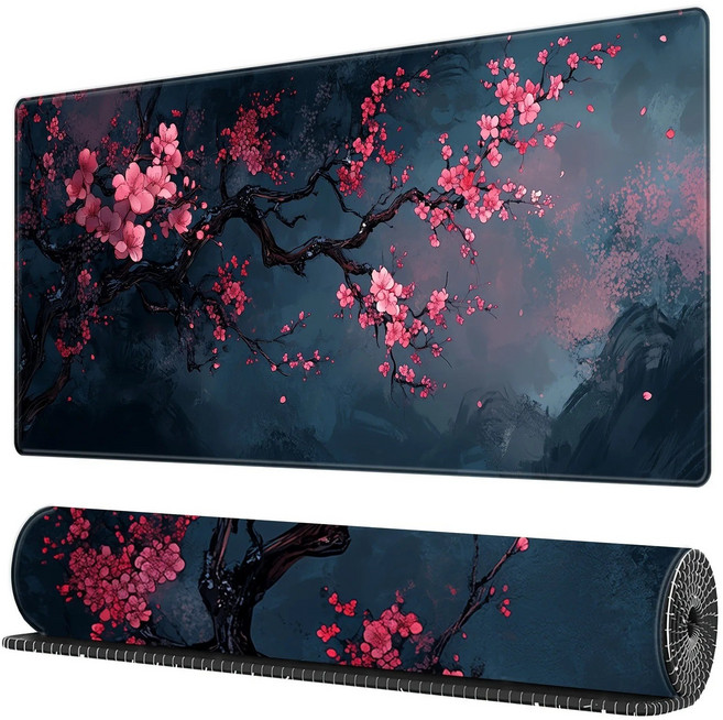 벚나무 롱패드 마우스패드 300X800X3MM, 1개, 벚꽃 1