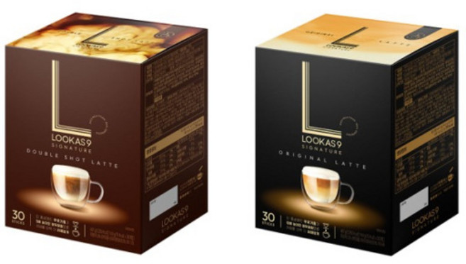 [남양] 루카스나인 시그니처 더블샷라떼 30T+ 오리지널라떼 30T, 2개, 30개입, 18.9g