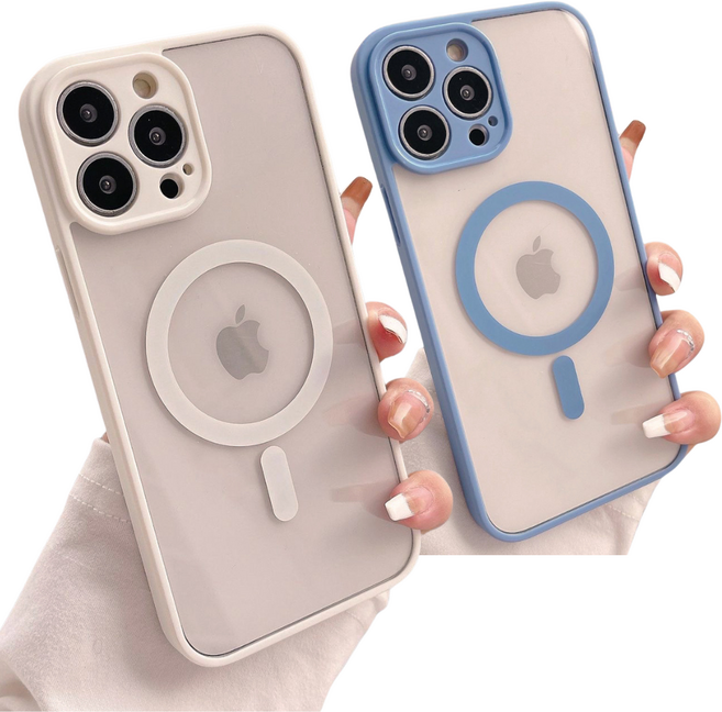 2컬러 1set 아이폰 호환 맥세이프 실리콘 젤리 투명 휴대폰 케이스