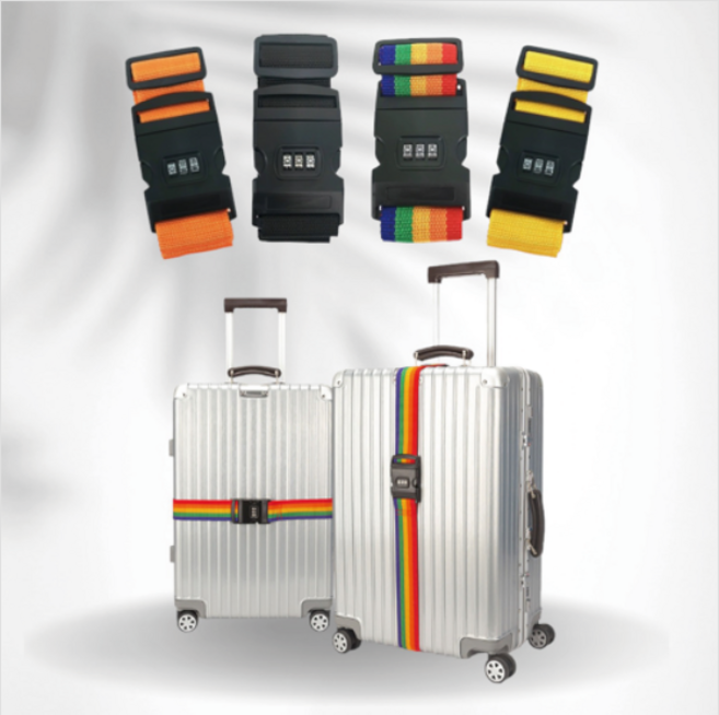 캐리어 잠금 벨트 비밀번호 키 자물쇠 캐리어 스트랩 밴드