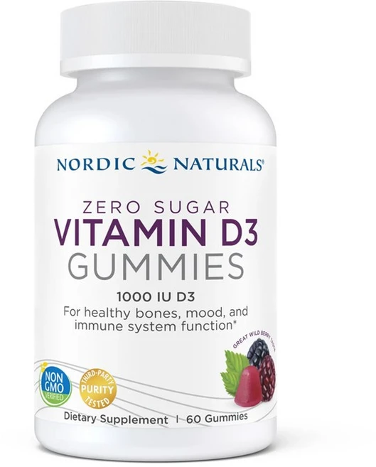 노르딕 내추럴스 제로 슈가 비타민 D3 구미 1000 IU 60 구미, 1개, 60정 - 쿠팡