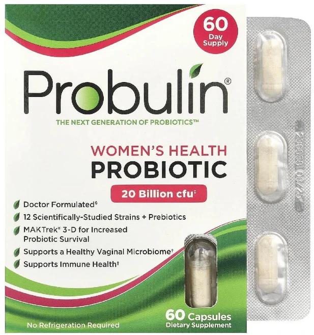 프로뷸린 우먼 헬스 프로바이오틱 200억 CFU 캡슐 60정, 1병 - 쿠팡