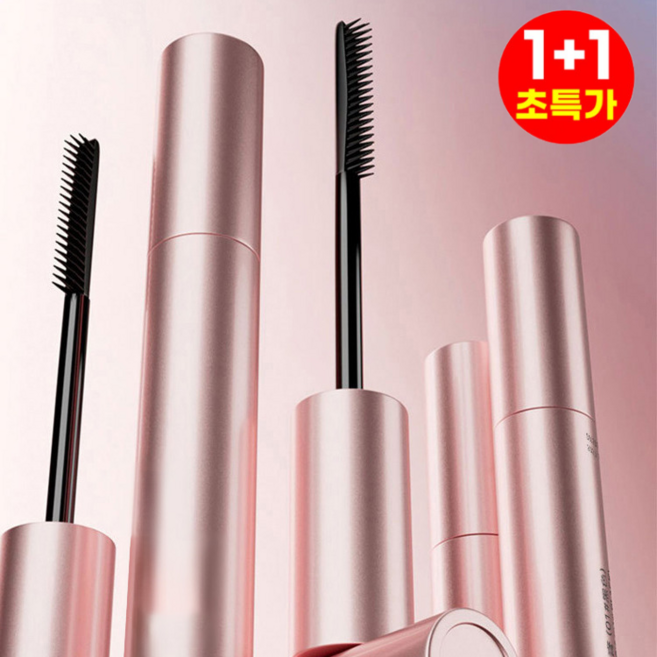 [뿌리부터 선명하게] 1+1 작은 태양 길고 풍성한 마스카라 풍성 볼륨 마스카라, (3+3)브라운*6