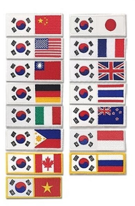 이중국기 와펜 패치