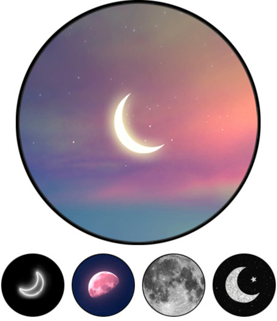 달 문 우주 행성 자석 그립톡 핑거 스마트톡 링, 84. 메세지 다크클라 문, 원형 블랙, 1개