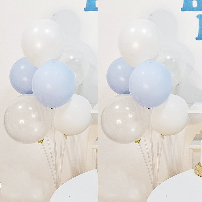 올리브파티 펄풍선 하트 풍선 풍선꽂이 풍선스탠드 2개 생일파티용품 세트, 1세트, 투명블루