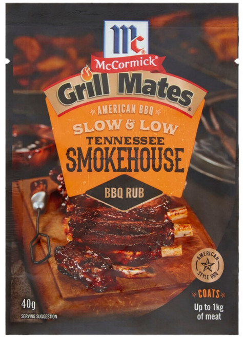 맥코믹 테네시 스모크하우스 바베큐 양념 40g McCormick Tennessee Smokehouse BBQ Rub, 1개