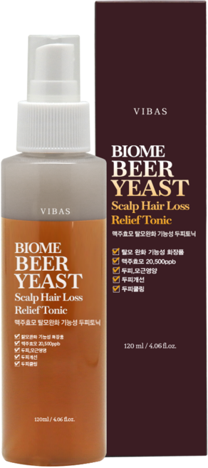 비바스 바이옴 맥주효모 스캘프 탈모완화 토닉, 120ml, 1개