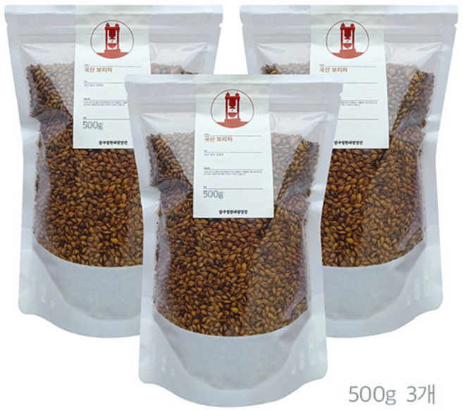 현대방앗간 매일 압력으로 볶은 국산 보리차, 500g, 1개입, 3개