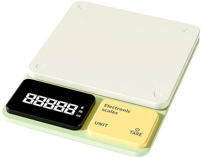 루베라 USB 충전 주방 전자저울 g단위 1g 정밀 소형 전자저울 가정용 베이킹 식품 저울, N32, 초록색, 5kg