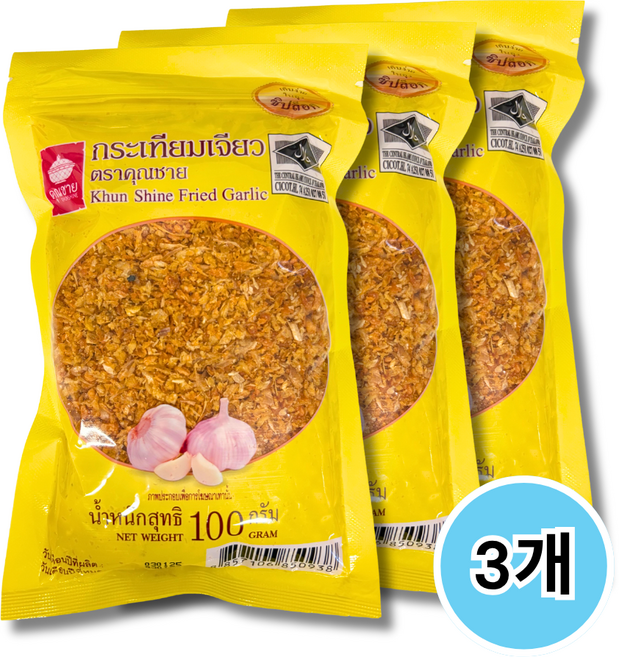 Dried garlic 태국산 후라이드 갈릭 toi phi, 100g, 3개
