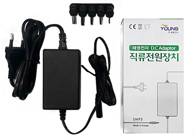 태영전자 전자식아답터 TY 9V 2.5A 코드일체형, 1개