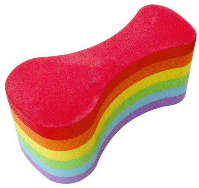 풀 부표 수영 트레이너 훈련 보조 성인용 수영 스트로크, 에바, 무지개, 1개