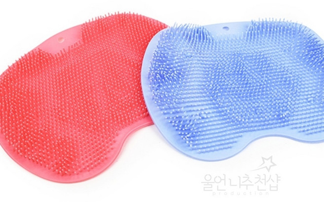 발세척 실리콘 브러쉬 발바닥 굳은살 각질 묵은때 제거 씻기 발케어 지압 마사지 매트, 핑크