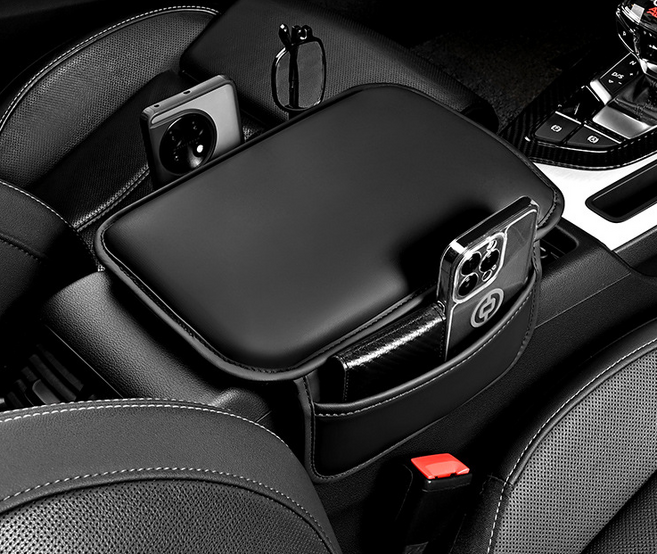 자동차 중앙 팔걸이 보호 패드 차량용 센터 콘솔 보호 매트 자동차 인테리어, 1개, 블랙