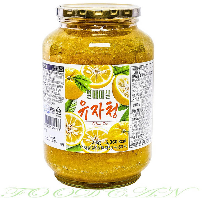 열매마실 유자청 2kg 유자차 꽃샘식품, 1개, 1개입