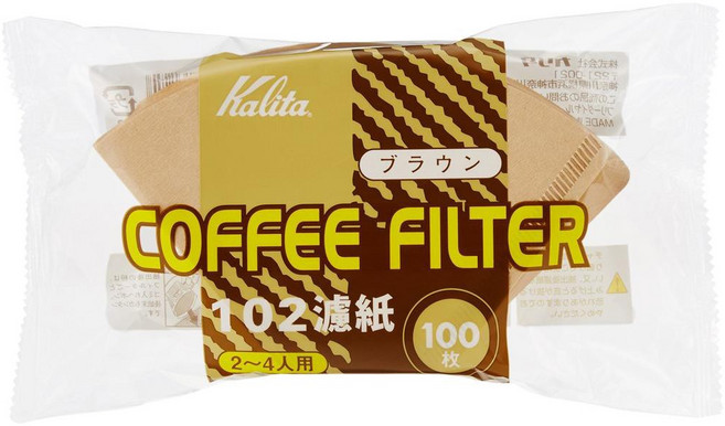 Kalita 102 梯型咖啡濾紙 100入 2~4人份, 1個, KALITA 101濾紙 (無漂白)