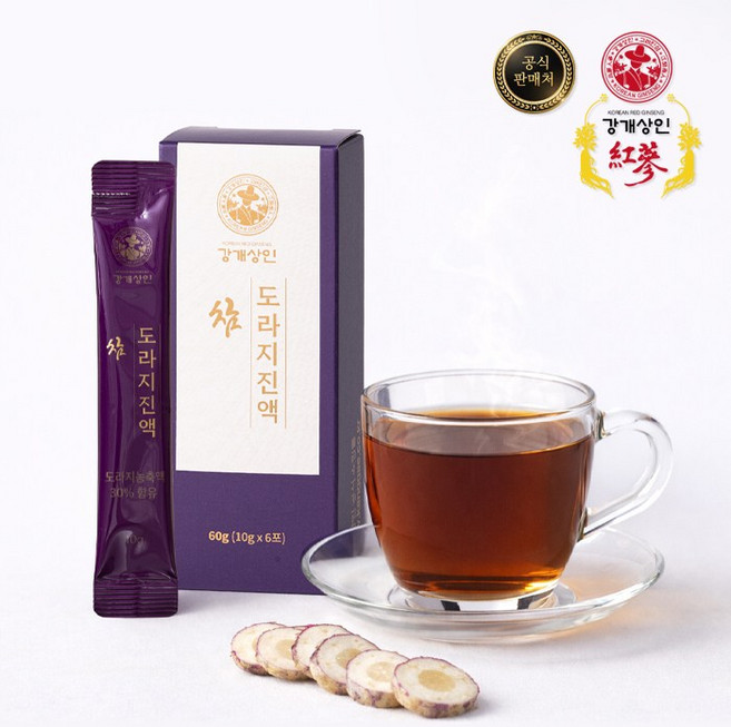 강개상인 참도라지진액 홍삼 진골드에스 총 24포(각 12포) 먹기 편한 스틱형