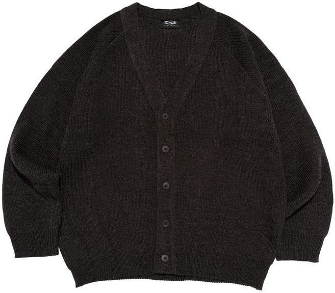 카고브로스 HERITAGE KNIT V-NECK CARDIGAN CHARCOAL