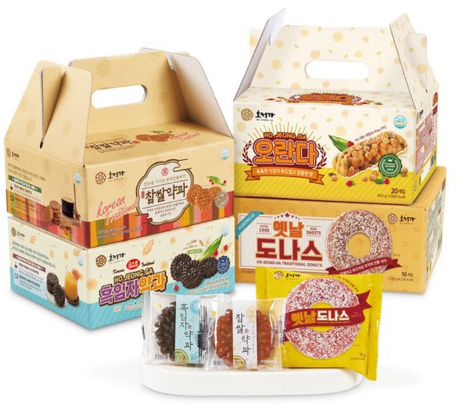 맛있는 호정가 전통과자 4종4박스(약과2종오란다옛날도나스), 없음, 1개