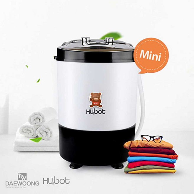 휴앤봇 아기곰 1인용 미니세탁기 2.5kg HS-MW25G, 단품, 화이트