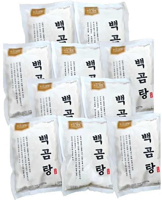 한우 백곰탕 사골 곰국, 10개, 400g - 쿠팡