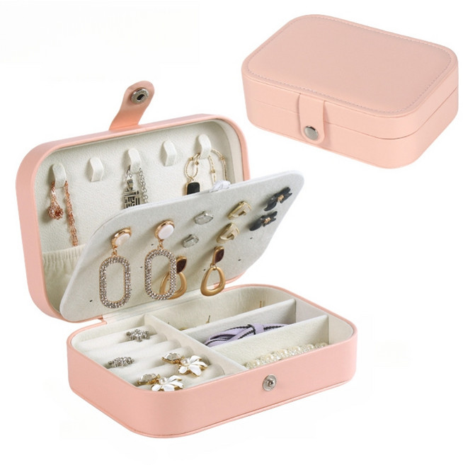라라미즈 액세서리 귀걸이 보석 쥬얼리 보관함 정리함, 핑크, 1개
