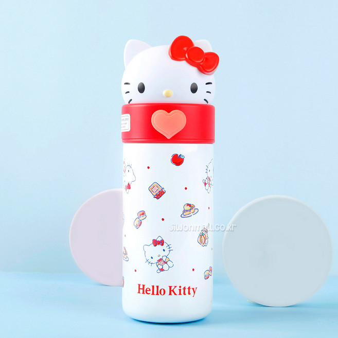 산리오 헬로키티 3D 피규어 스텐 텀블러 350ml, 단품, 상세페이지 참조, 1개