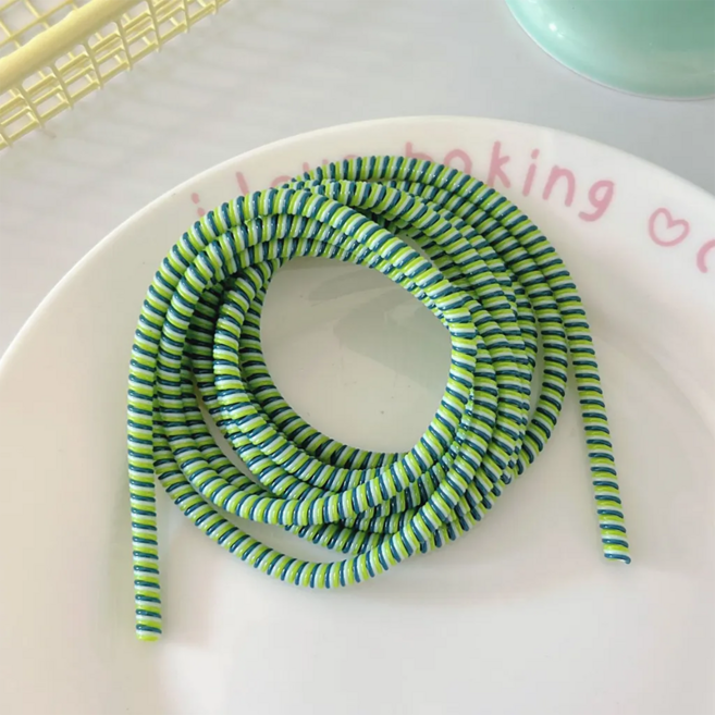 리빙릿 충전기 보호캡 충전단자 단선방지 케이블 바이트 꼬임 방지, 1개, 포레스트 그린