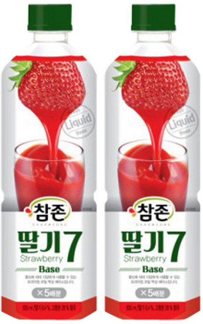 참존식품 딸기7베이스, 2개, 835ml