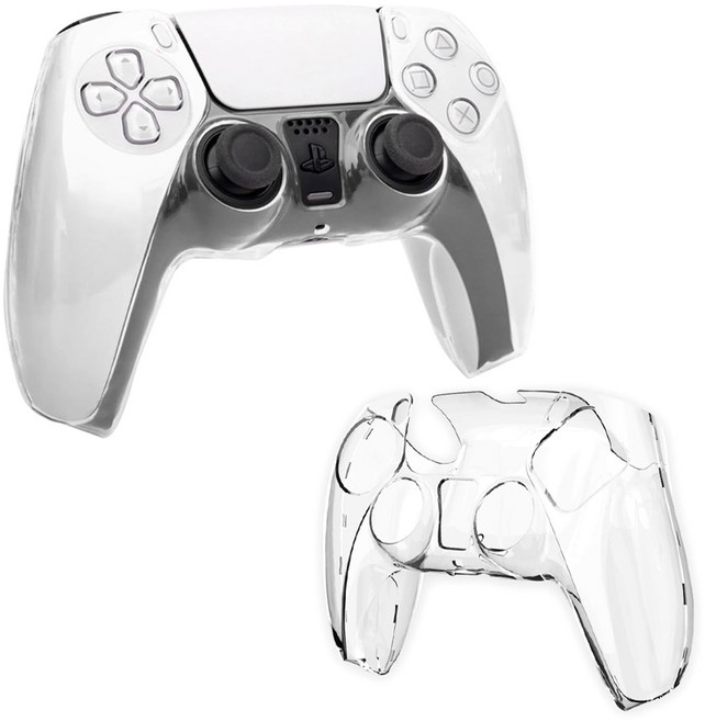 호환 듀얼센스 케이스 커버 크리스탈 보호 PC쉘, 1개, 투명, n2033