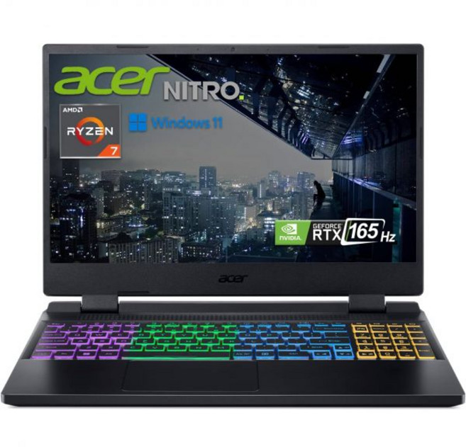 Acer Nitro 5 게이밍 노트북 | AMD Ryzen 7 6800H GeForce RTX 3070 Ti GPU 15.6인치 QHD 165Hz IPS 디스플레이 32GB D, 32GB DDR5 RAM | 1TB PCIe SSD
