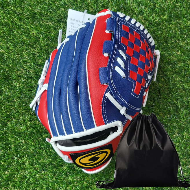 썬버드 야구글러브 우투 올라운드 투수 글러브 왼손착용 투센 파우치, 1세트, 레드블루