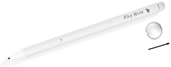 King Write MR05 Galaxy EMR 4096 화이트 Note후지쯔 Quaderno용 스타일러스 펜 고정밀도, 1개