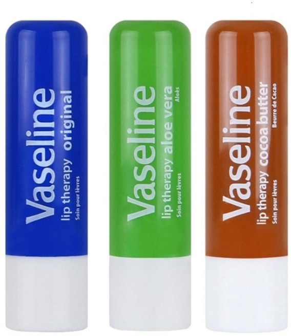 바세린 립테라피 립밤 스틱형 3종, 1개, 4.8g, 오리지날+알로에+코코아