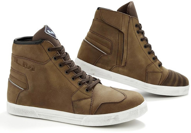 남성용 ILM 오토바이 라이딩 슈즈 미끄럼 방지 가죽 방수 통기성 스트리트 슈즈 보호 장비 UB32, 7 Narrow, Brown