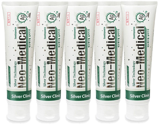 네오메디컬 실버 치약, 5개, 165g