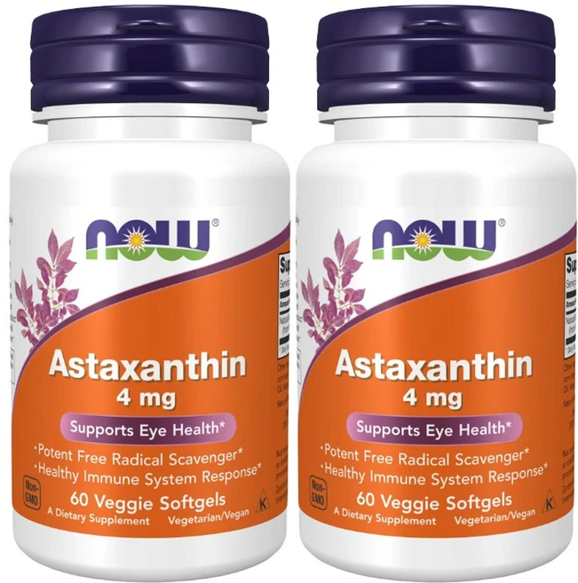 나우푸드 아스타크산틴 4mg 베지 소프트젤, 2개, 60정 - 쿠팡