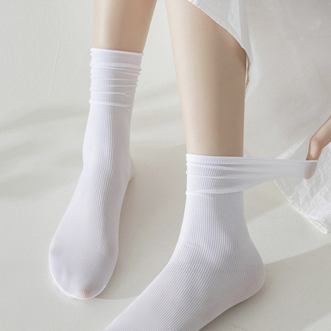 시크베리 무압박 임산부 돌돌이 중목 여름 여성양말