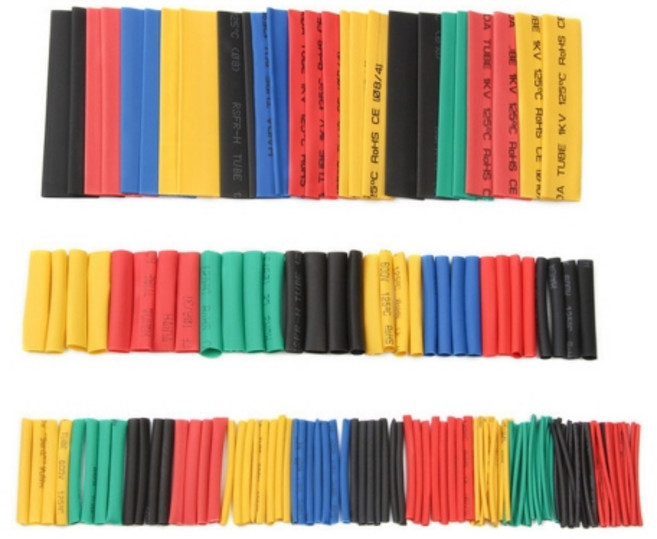 절연 방수 케이블 열수축 튜브 세트 - 5색 8종 164pcs - 전선 수축 튜브 보호 슬리브, 1개