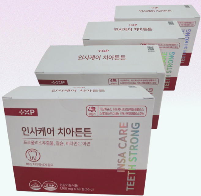 인사케어 치아튼튼, 4박스, 60정