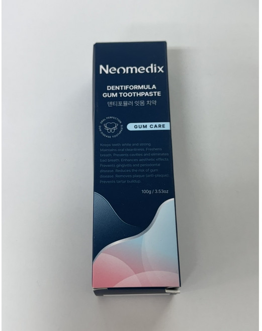 네오메딕스 덴티포뮬러 잇몸 치약 잇몸에 좋은 염증 케어 시린이 치석 제거 불소 치약, 1개, 100g