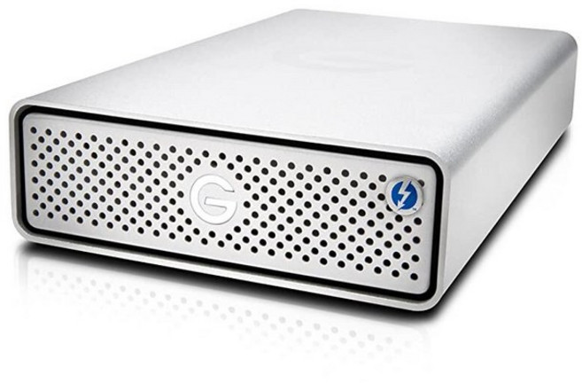 G-Technology 0G05363-1 4TB 썬더볼트 3 포함 G드라이브 및 USB-C 데스크탑 외장 하드 드라이브 실버