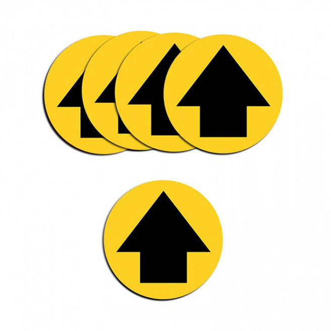 대형 화살표 스티커 방향표시 안내 5매입 DD-13173, 단품, 1개, 1개