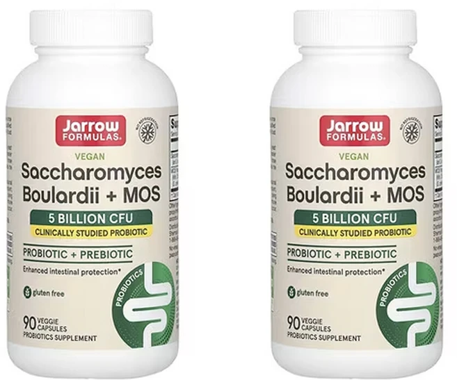 자로우포뮬러스 2개X 비건 사카로미세스 보울라디 + MOS 50억CFU 베지 캡슐 90정, 2개 - 쿠팡