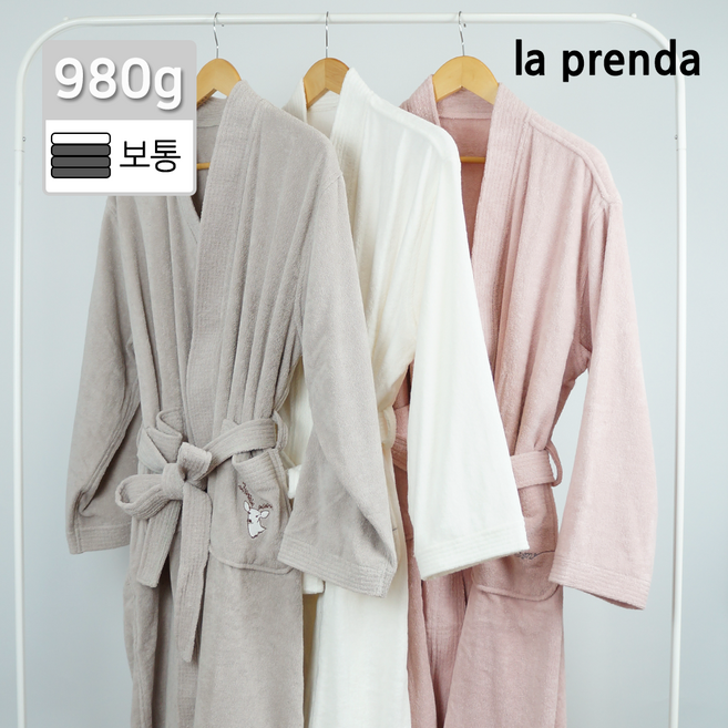 호텔 샤워가운 30수 고급 바스로브 타올 타월 수건 면, 그레이, 1개